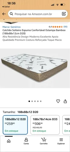 Cama solteiro + colchão Imperdível