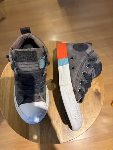 Tênis infantil Converse n 31 Cano alto cinza