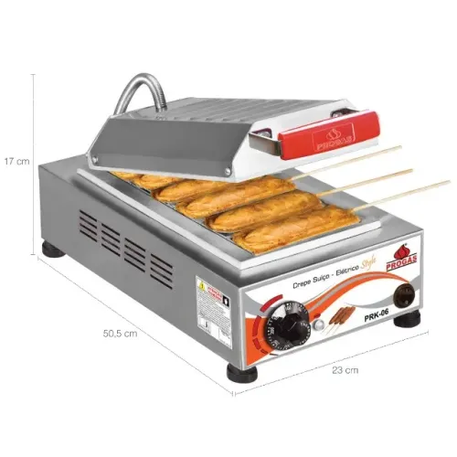 Maquina de Crepes a Gas inox