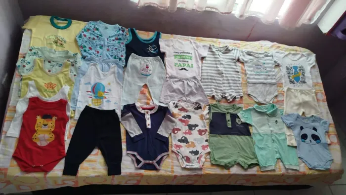 Lote de bebê menino com 20 peças veste de 0 a 3 meses