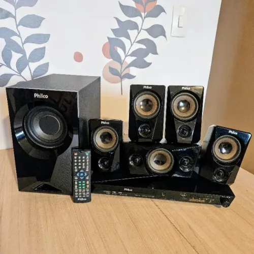 Home Theater 5.1 Philco PHT680 p/ melhorar som de TV (ler descrição)