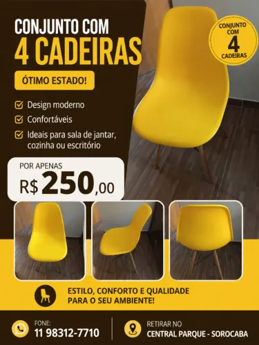 Conjunto de 4 Cadeiras