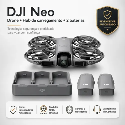 Lacrado DJI070 Drone DJI Neo 2 Fly More Combo (Sem Controle)