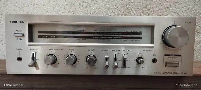 Amplificador Toshiba SA445 Funcionando Parcialmente P/ Reparo/Peças!