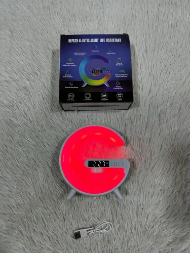 Luminária com Caixinha de Som Bluetooth 