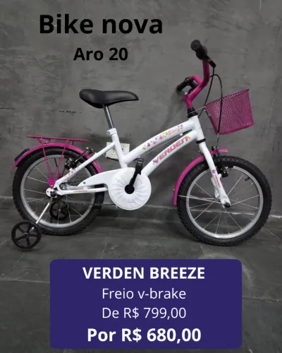 BICICLETA INFANTIL ARO 16 VERDEN BREEZE