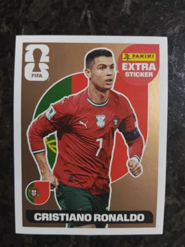 Figurinha Extra Bronze Cristiano Ronaldo.