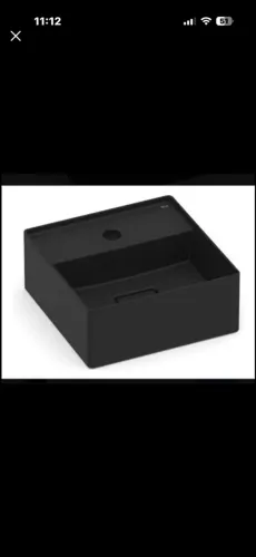 Cuba De Apoio 30x30cm Roca T7 Terra Matte Black A32787x080