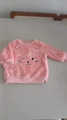 Blusa de frio de pelinhos rosa