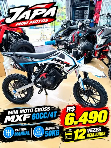 MINI MOTO CROSS MXF 60CC/4T AUTOMÁTICA EM 12 VEZES SEM JUROS