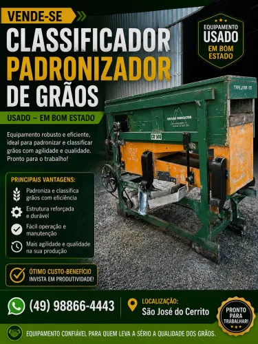 Classificador é padronizador de grãos