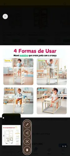 Cadeira de Alimentação Infantil / Torre Montessoriana