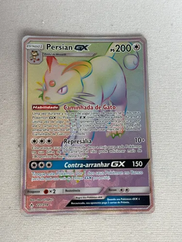 Carta Pokémon - Persian GX Rainbow Rare