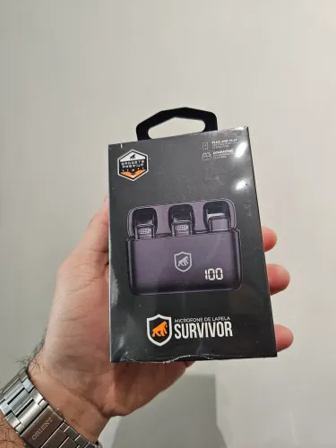 Microfone Lapela Sem Fio Tipo C e Lightning Gshield