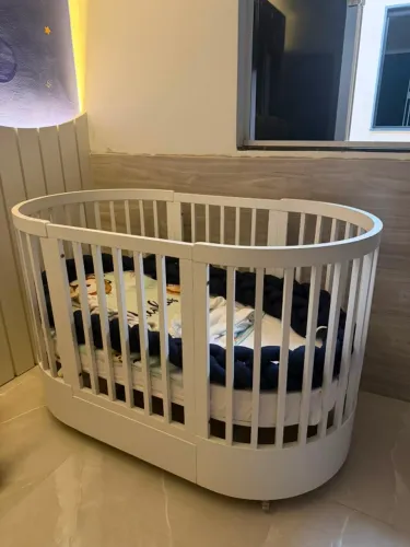 berço evolutivo 3 em 1 (mini berço redondo/berço e mini cama)