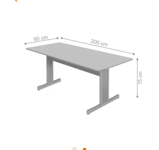 Mesa de reunião Branca