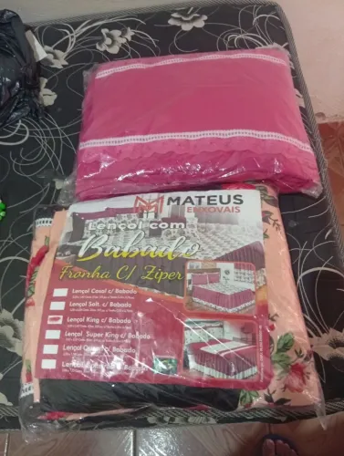 Vendo jogo de lençol de babado de cama king