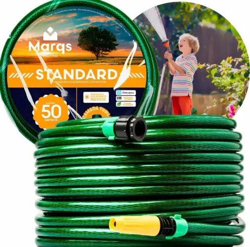 Mangueira De Jardim 30/50m Metros Com Esguicho Trançada Reforçada