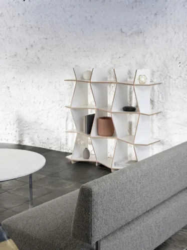Conjunto 2 Estantes Onduladas Brancas - Design Orgânico Modular - Carapicuíba