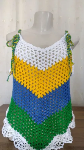 Blusa de crochê do Brasil