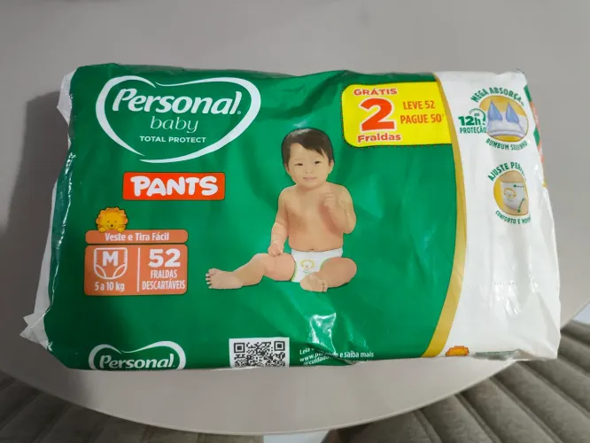 Fralda Personal Baby Tam. M com 52 Unidades - Conforto e Qualidade