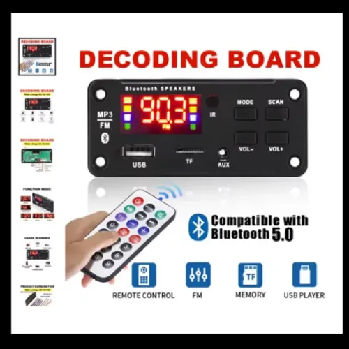 PLACA DE SOM - DECODIFICADORA MP3 - FM AUXILIAR (FAZEMOS ADAPTAÇÃO)