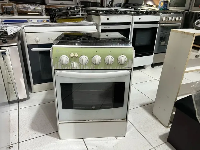 Fogão GE 4 Bocas Para Gás Encanado Deluxe com Grill de Embutir 