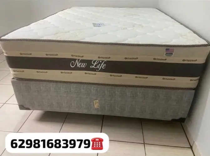 Cama box casal colchão e base