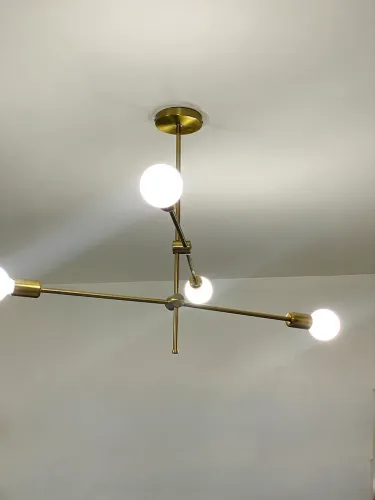 Lustre Pendente Sputnik Dourada