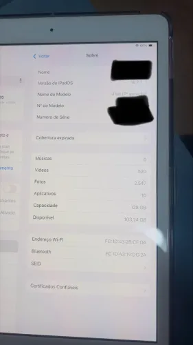 Ipad 10.2 7ª geração 128GB + cabo + capa speck