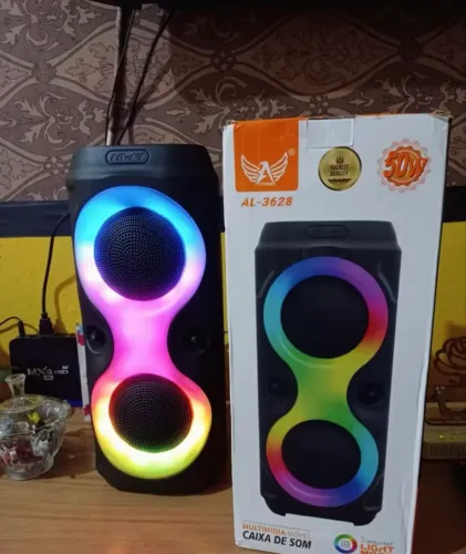 Caixa de Som Bluetooth 30W RGB - Nova
