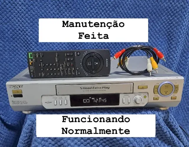 Video Cassete SONY 5 Cabeças Com Controle Remoto - SLV-EX5S
