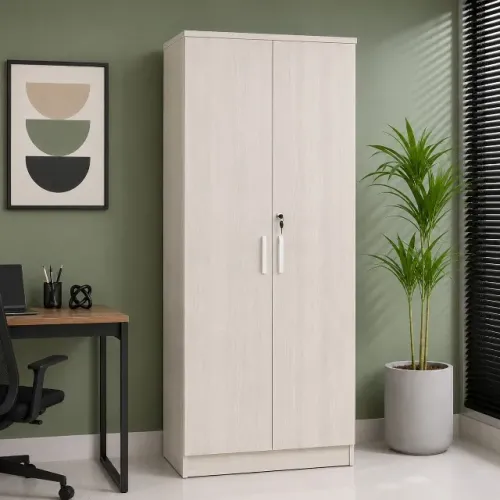 armáio com 2 portas super alto 2,10m grande com chave