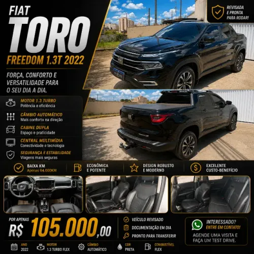 Fiat Toro Freedom 1.3 T270 4X2 Flex AUT 2022