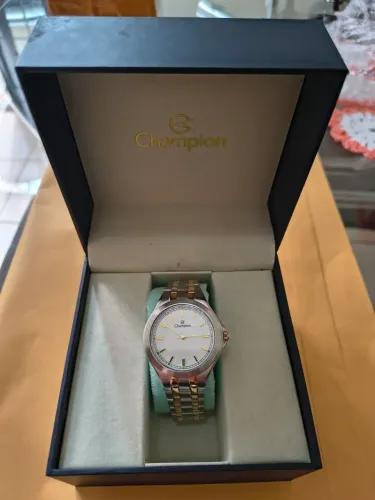 RELÓGIO CHAMPION ORIGINAL - QUARTZ JAPONÊS MIYOTA - AÇO BICOLOR - COM CAIXA ORIGINAL