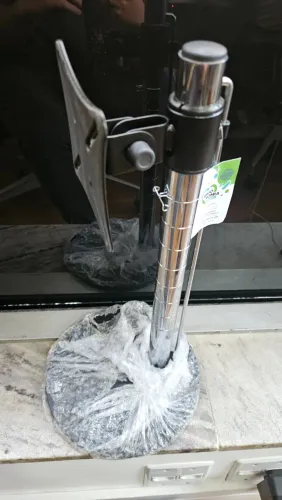 Suporte Base De Mesa Articulado Para 1 Monitor Cromado (Novo)