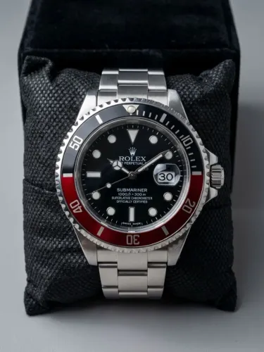 Relógio rolex modelo coca cola, com catraca giratória, feicho duplo 