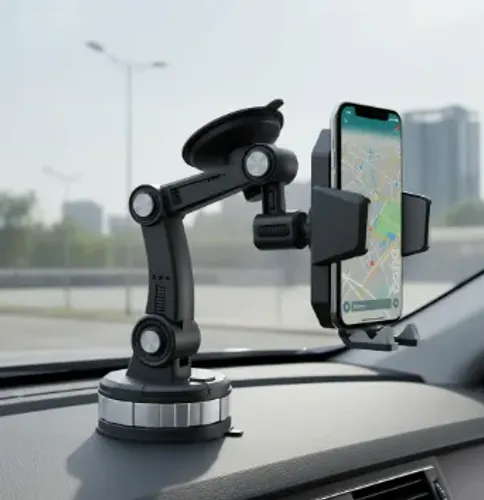 Suporte Ventosa Ultra Forte P/ Celular Carro E Caminhão Preto