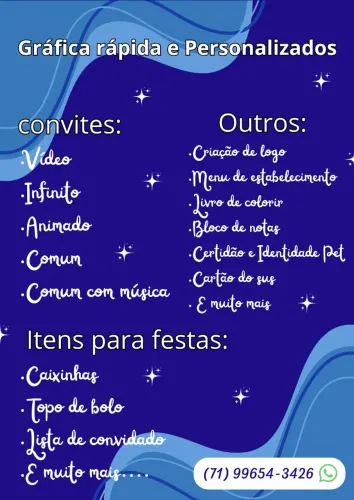 Gráfica rápida e papelaria personalizada