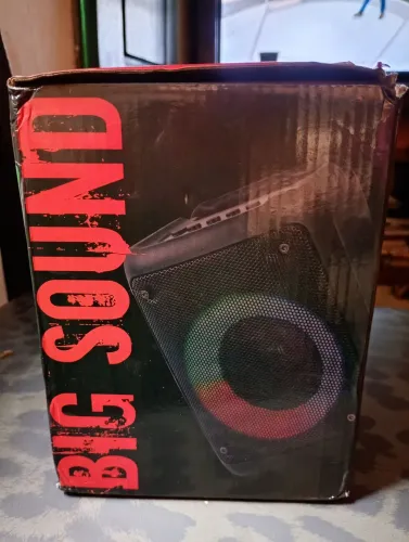 Caixinha de som bluetooth com led RGB rádio fm