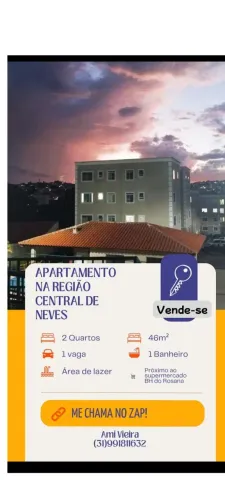 Vendo AP no centro de Ribeirão das Neves