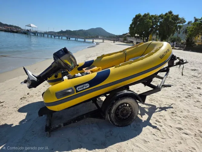 BOTE INFLÁVEL CASCO FIBRA DE VIDRO EM OTIMAS CONDIÇÕES 