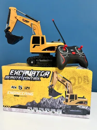 Carrinho de controle remoto escavadeira