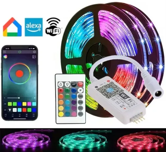 Fita de led wifi RGB Alexa Google Home.