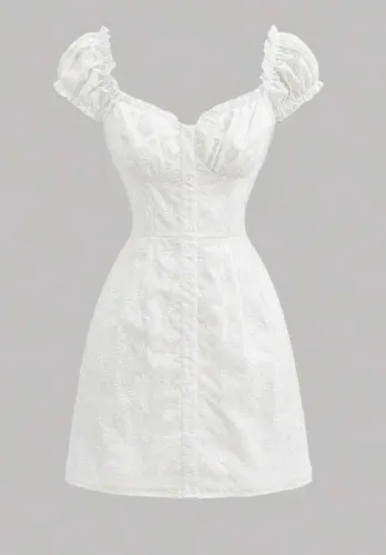 Vestido Branco bordado - Branco G/42