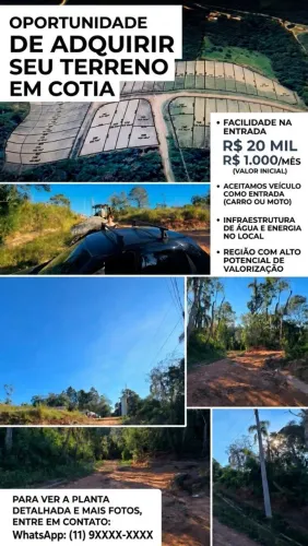 Terreno 532m² Cotia Embu região Caputera pronto pra morar saia do aluguel