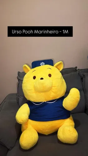 Pelúcia Gigante Ursinho Pooh Marinheiro 1Metro 