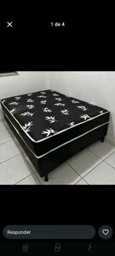 Cama Box casal de molas, nova de fábrica