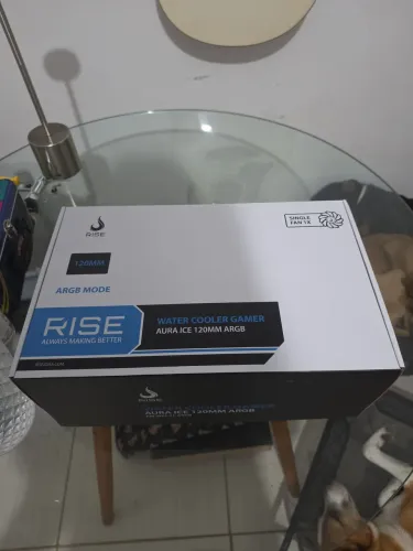 Water Cooler Rise Mode Aura Ice 120mm ARGB RGB Completo na Caixa