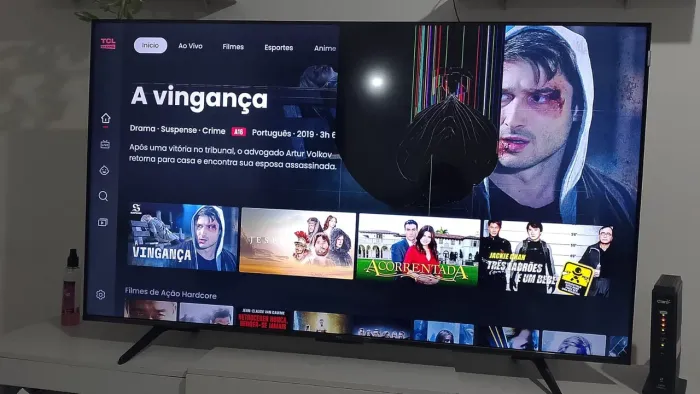 TV TCL QLED 55? 4K Google TV - PARA USO DE PEÇAS)